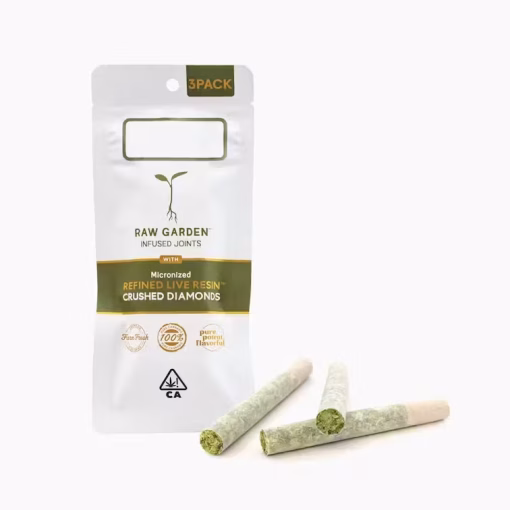 HAZY DAZE DIAMOND INFUSED PREROLLS - 3 PACK - HYBRID - 1.5G - RAW GARDEN